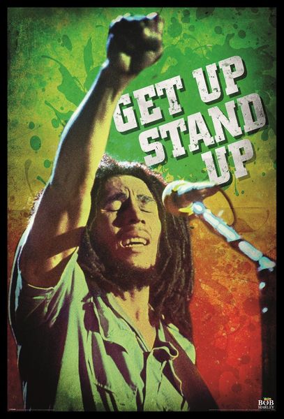 Bob Marley - Get Up Stand Up Poster with Black Frame