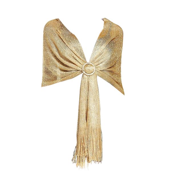 Sparkling Metallic Shawls and Wraps for Formal Dresses(With Free Buckle)