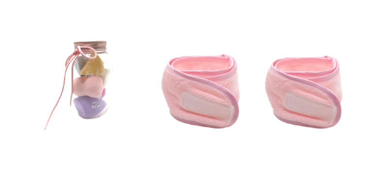 Makeup Sponges and Makeup Head Bands Set