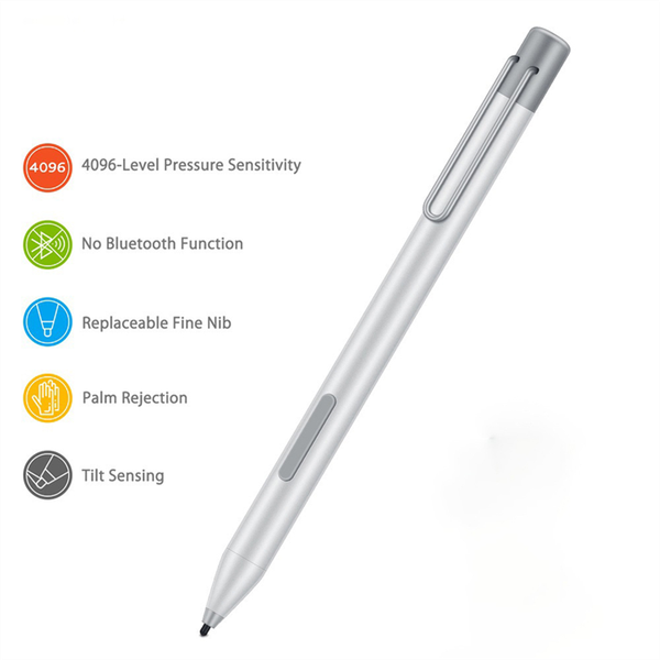 For Microsoft Surface Stylus Pen With Tip Extractor+Tip -Silver