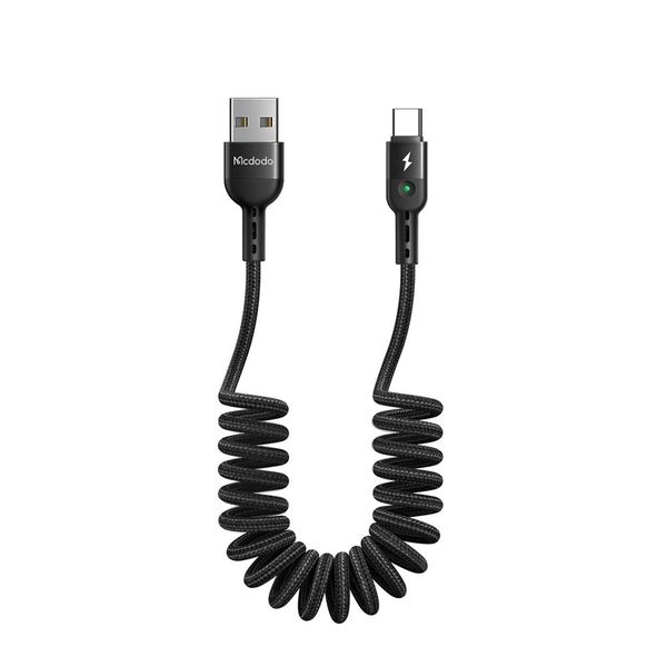 Mcdodo 18W Coiled Charging Cable USB-A To USB-C Compatible With Apple CarPlay