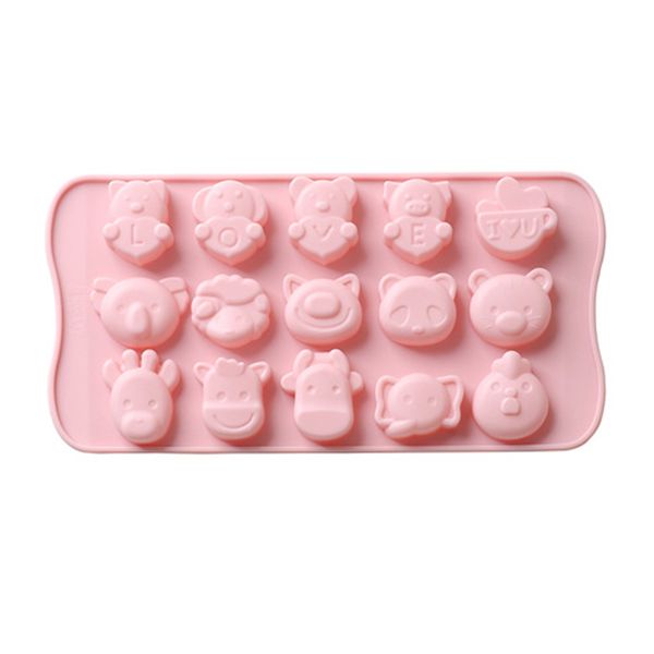 iKids 15 Animal Baby Food DIY Silicone Mold for Chocolate, Candy, Gummy