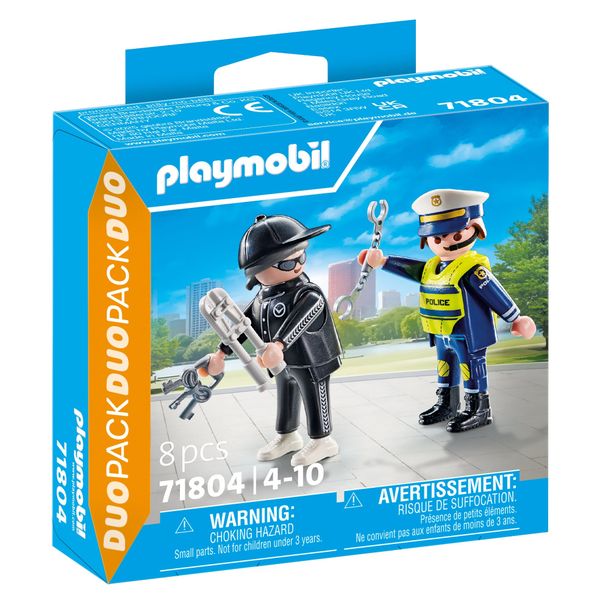 Playmobil Action Heroes - Policeman and Burglar Set - 8 Pieces
