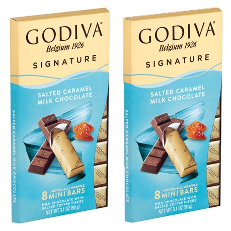 Godiva Signature Mini Bars Milk Chocolate Salted Caramel