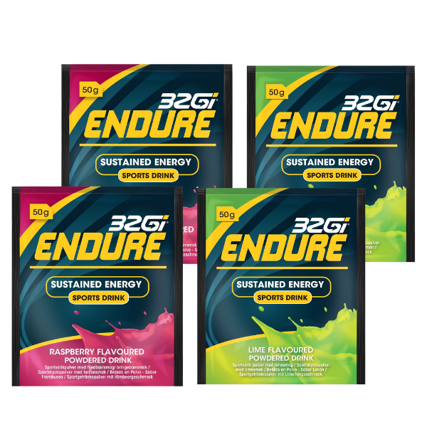 4 Pack| Endure Sports Drink | Sustained Energy | Raspberry &amp; Lime |50g|32Gi