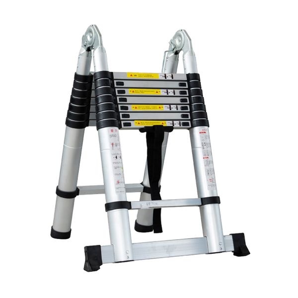 Folding Aluminium Telescopic Step Ladder Multi-Purpose 5.6m