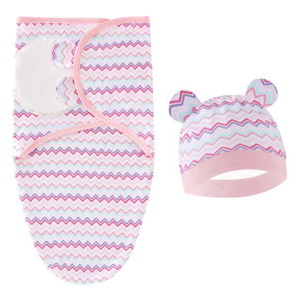 Newborn Swaddle Blanket &amp; Sleeping Set - Silkworm-Style Baby Swaddle &amp; Cap
