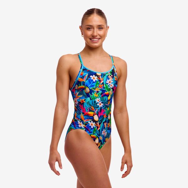 Funkita Ladies Diamond Back One Piece Swimming Costume - Birdie Wordie