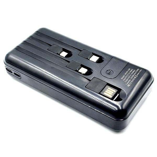 WUW Powerbank 20000mAh with Built-in Cables