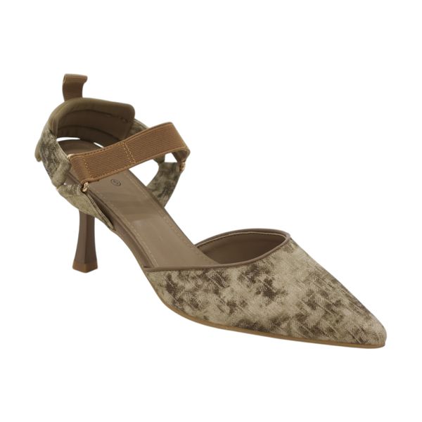 LaMara Paris Matina closed nu-buck multicolored 9cm heel sling back black