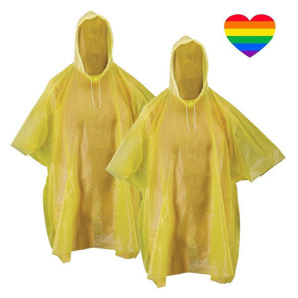 Camping Hiking Emergency Adult Raincoat Poncho with Heart Sticker