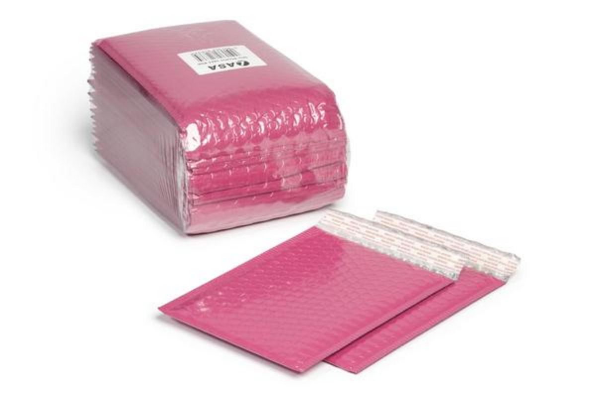 25 Pack 18 * 23cm Poly Padded Shipping Bag Pink Shop Today. Get it
