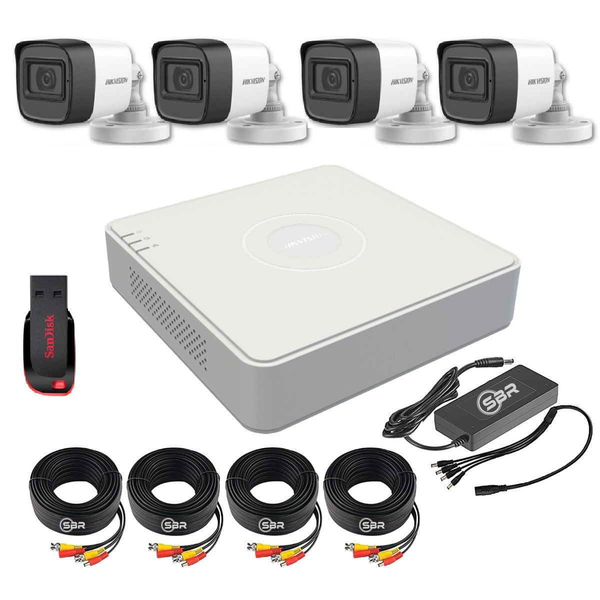 Hikvision 4 Channel 1080P DIY CCTV Kit - New Model
