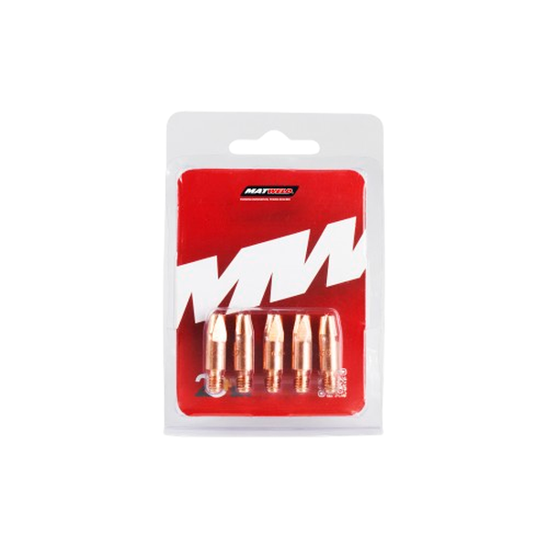 Matweld P/P Contact Tip M6X.8 5Piece - 2 Pack