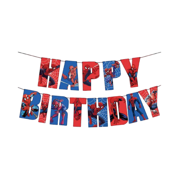 Ultimate Spider Man Red Birthday Banner