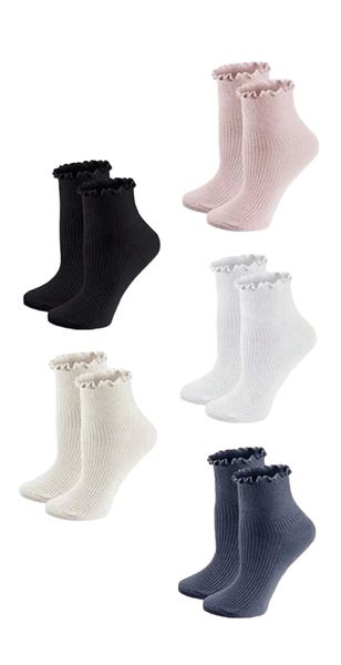 Classic Frill Detail Ankle Sock Set