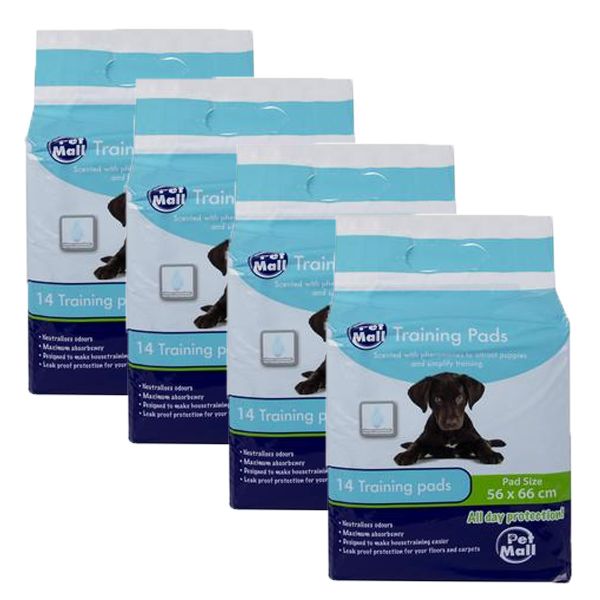 Pet Puppy Training Pad - 4 x 14 Training Pads (56 x 66cm)