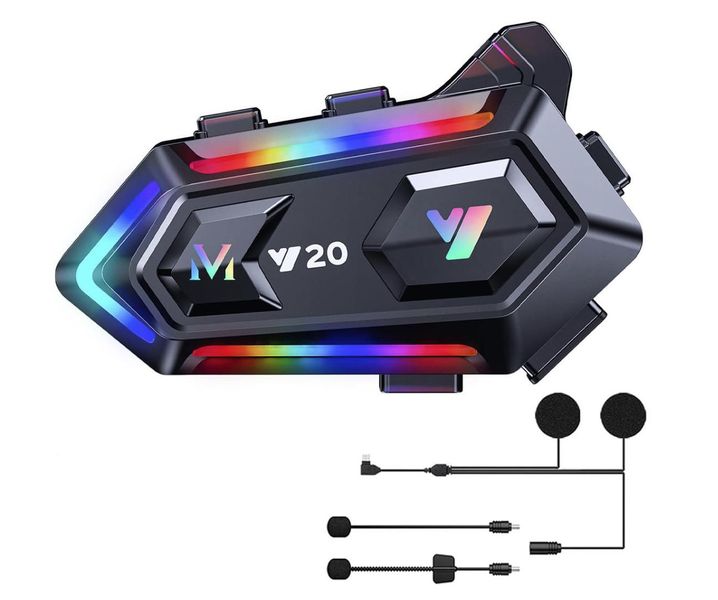 Y20 Motorcycle Helmet Headset HiFi Speakers Noise Cancellation Microphone