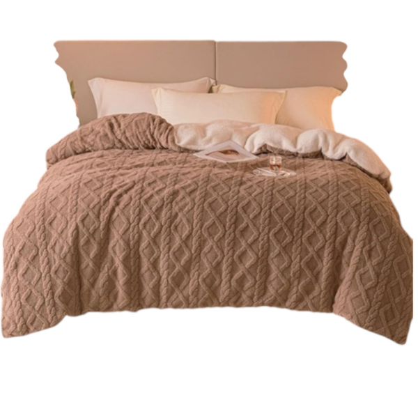 NALM Geometric Sherpa Comforter Sets - 5 Piece