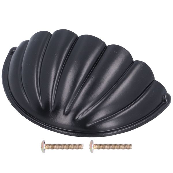 Black Half-Moon Zinc Alloy Knob for Cabinets and Furniture