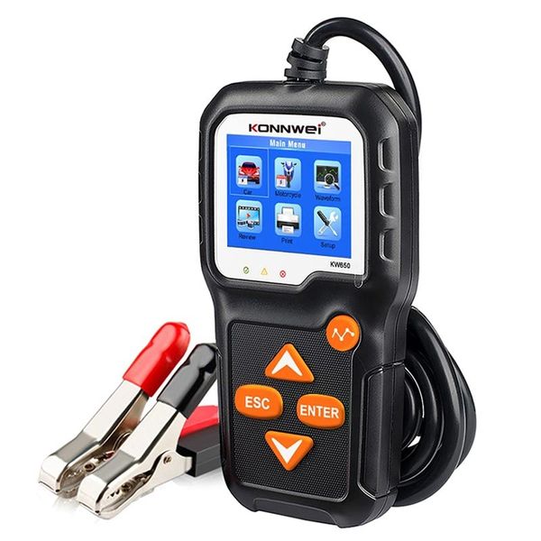 Konnwei KW650 Motorcycle &amp; Car Battery Tester