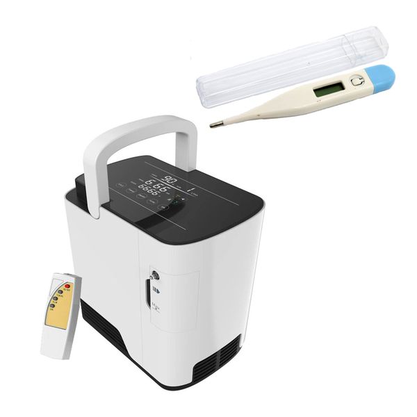 Oxygen Concentrator with Humidifier &amp; Remote - 7Litre &amp; Digital Thermometer
