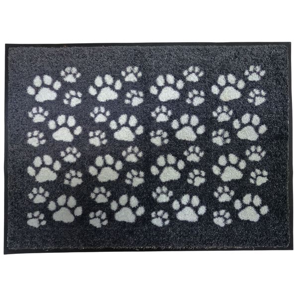 Paws Charcoal Printed Decor Entrance Mat