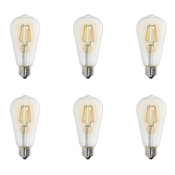 Brightstar BULB LED 157 6W ST64 Filament Bulb E27 2700K ( 6 Pack )