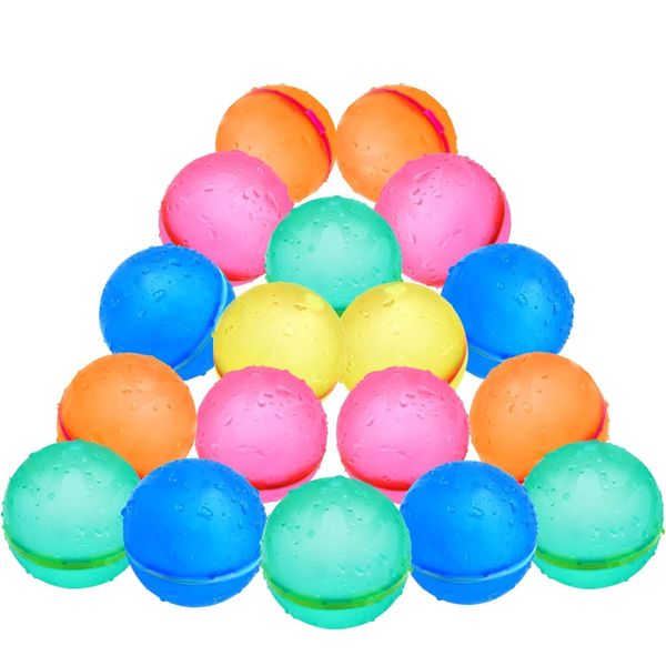 18-Piece Reusable Silicone Water Ball Bomb Balloons with Mesh Bag