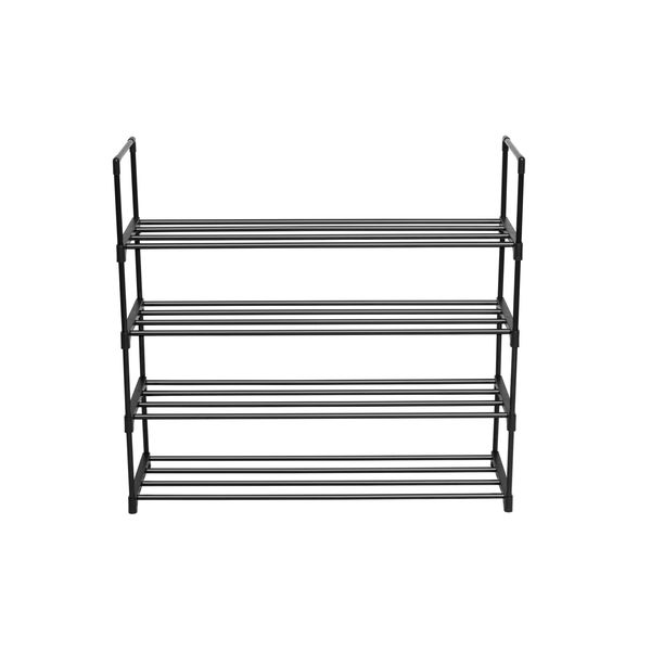 4 Tier Metal Tower 20 Pair Shoe Rack Storage Organizer Unit