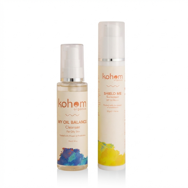 Kohom Organics Oil Control &amp; SPF Combo | Cleanser + Sunscreen
