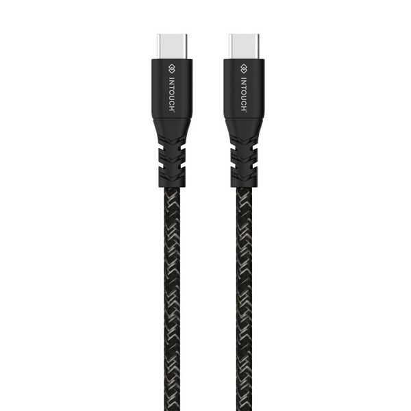 Intouch Recycled Braided Type C To Type C 60W 2.0M - Black