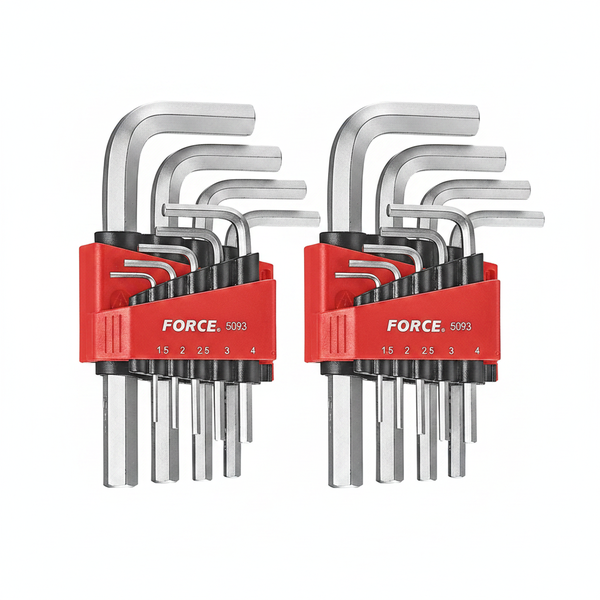 Force 9 Piece SAE Hex Key Set for Automotive and DIY Use - 2 Pack