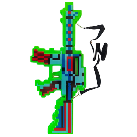 Machine Gun with Lights and Sounds Toy - Minecraft Inspired - Green Image