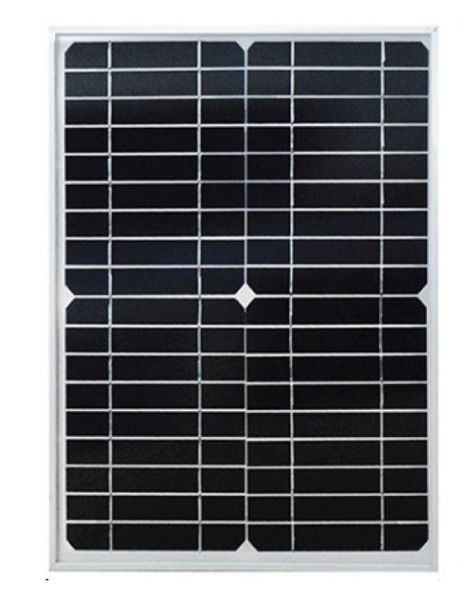 Sunmaster 20W Monocrystaline Solar Panel with Black and Red clips