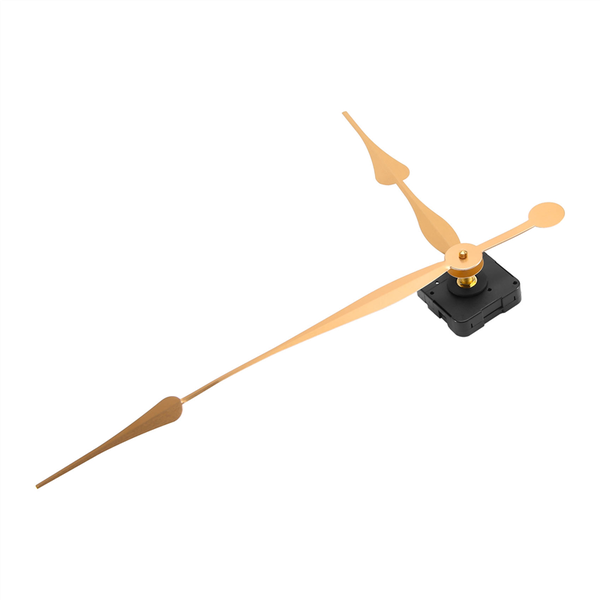 Long Shaft Clock Movement Mechanism with 12 Inch Hands (Gold)