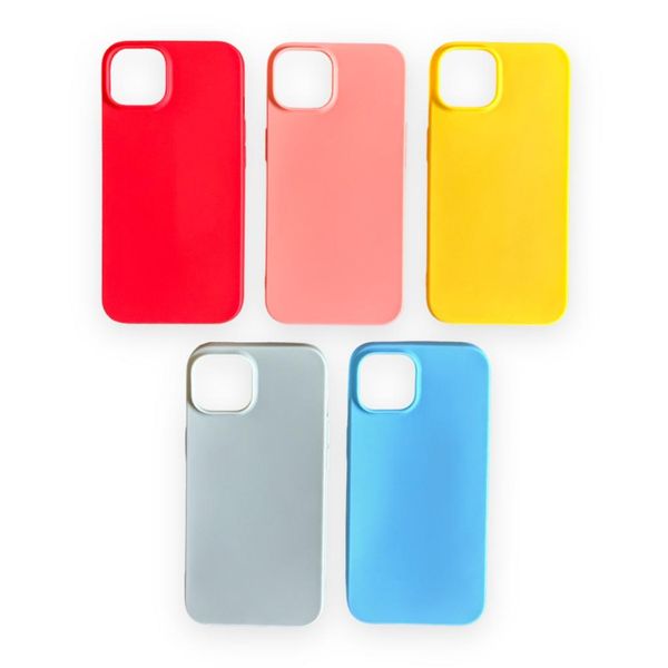 AMA Solid Silicone Colorful Case For iPhone 14 Pro Max - Pack Of 5 Colors