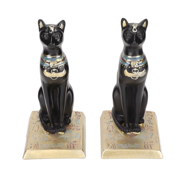 Egyptian Cat Statue - Resin Bookshelf Ornament