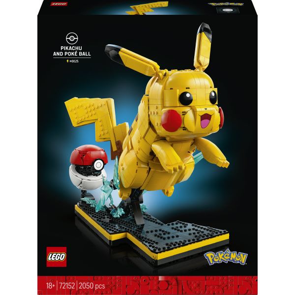 LEGO® Pokémon™ Pikachu and Poké Ball Building Kit 72152
