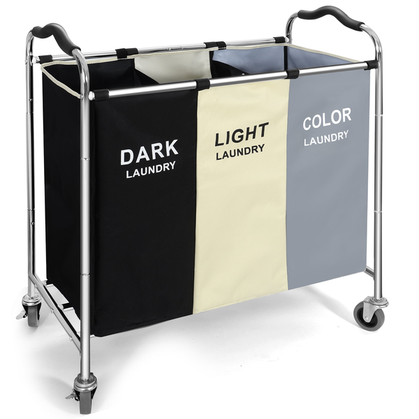 3 Compartments Storage Removable laundry basket Laundry Hamper for Bathroom