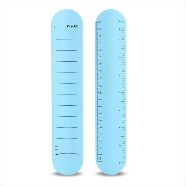 2 Pack Silicone Reminder Bracelet Write On Memo Blue