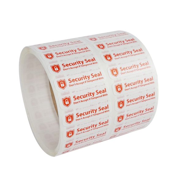 Alberton Labels - Tamper Proof Security Seal Labels - Roll of 1000 Labels