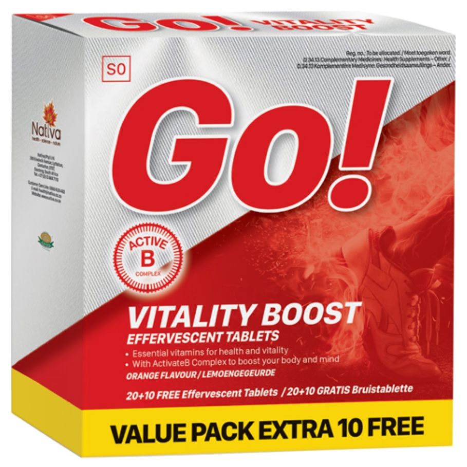Go Vitality Boost Effervescent Tablets 3x10's Buy Online in South