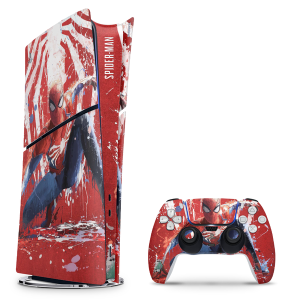 Decal Skin Compatible with PS5 Slim Digital - Spider-Man Spider-Verse (Decal Only)