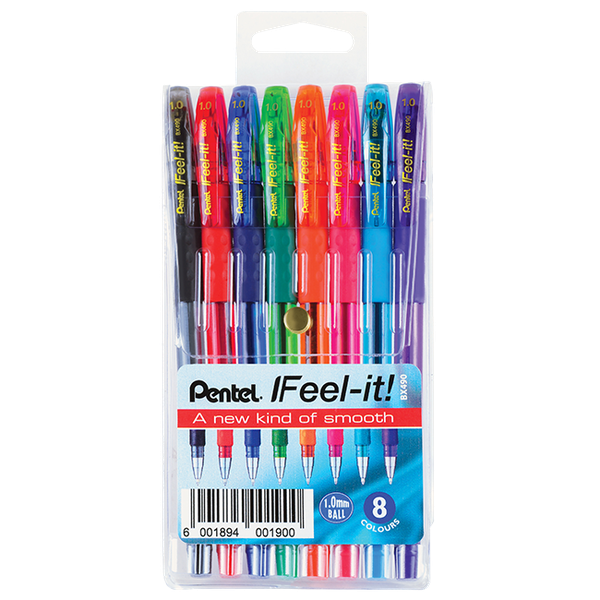 Pentel Feel it 1.0 BX490 Wallet Of 8