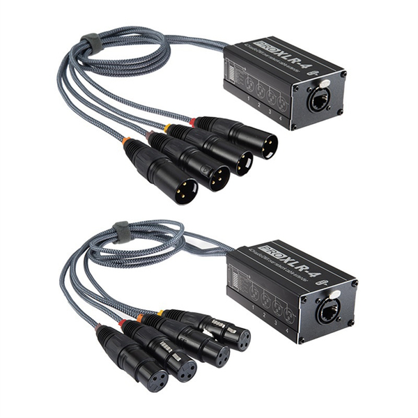 XLR/DMX to Ethercon RJ45 Cat5/Cat6 Ethernet Extender,Black