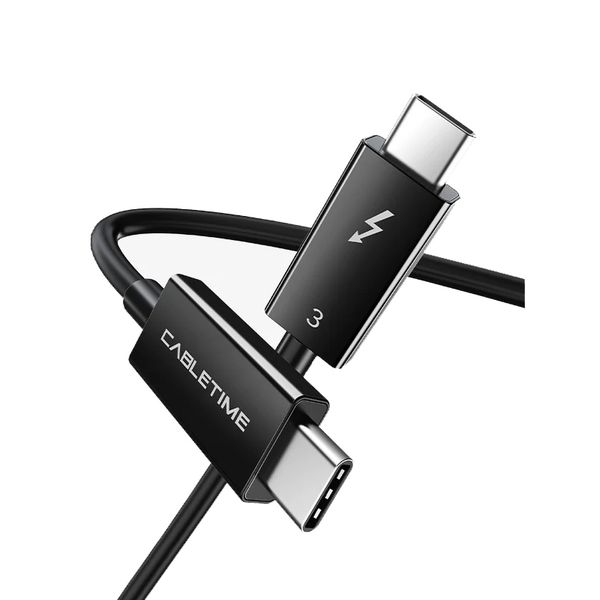 CableTime CT31E Thunderbolt 3 0.5m Cable - Black