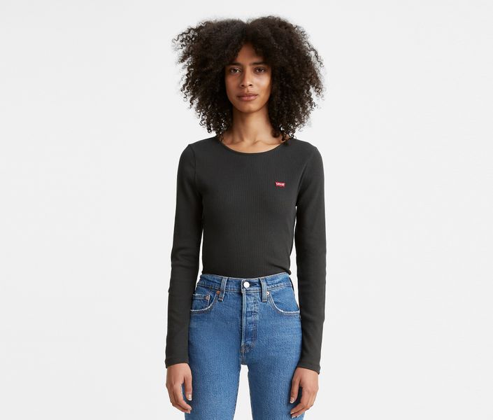 Levi's® Women's Honey Long Sleeve Shirt Electric Check Combo Caviar