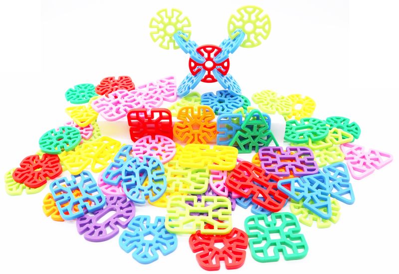 TovGei 60+ Plastic Interlocking Block Activity Set