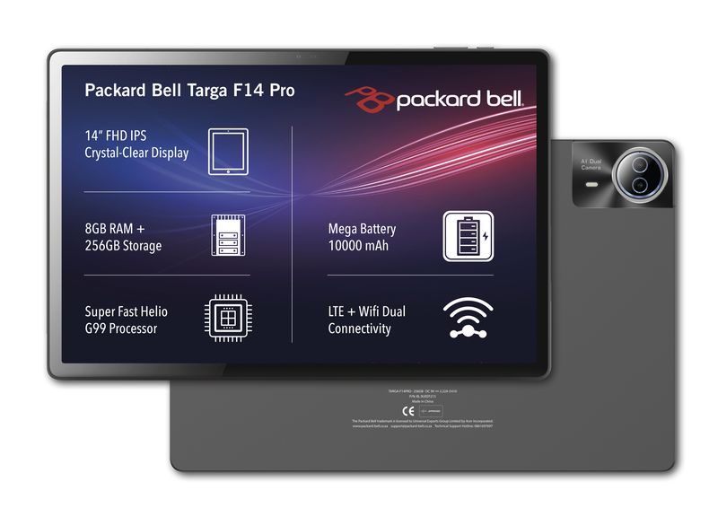 Packard Bell Targa F14 14" LTE + Wifi 8GB + 256GB Tablet Plus Folio Cover